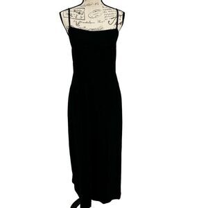 A ANRABESS Linen‎ Blend Tie Back Jumpsuit Black XL